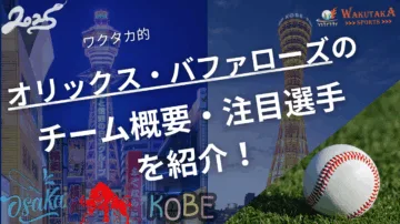 オリックス・バファローズのチーム概要・注目選手を紹介！【ワクタカスポーツ 2025年版】