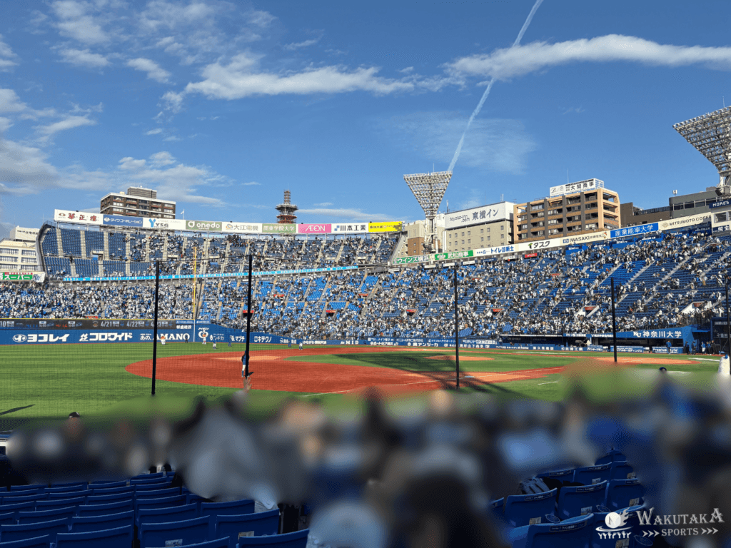 STAR SIDEの内野席から見た横浜スタジアムの座席の見え方 (2026年ワクタカ撮影)