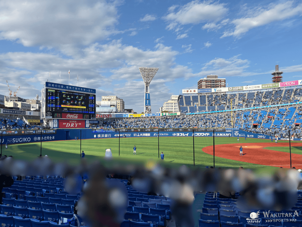 STAR SIDEの内野席から見た横浜スタジアムの座席の見え方 (2026年ワクタカ撮影)