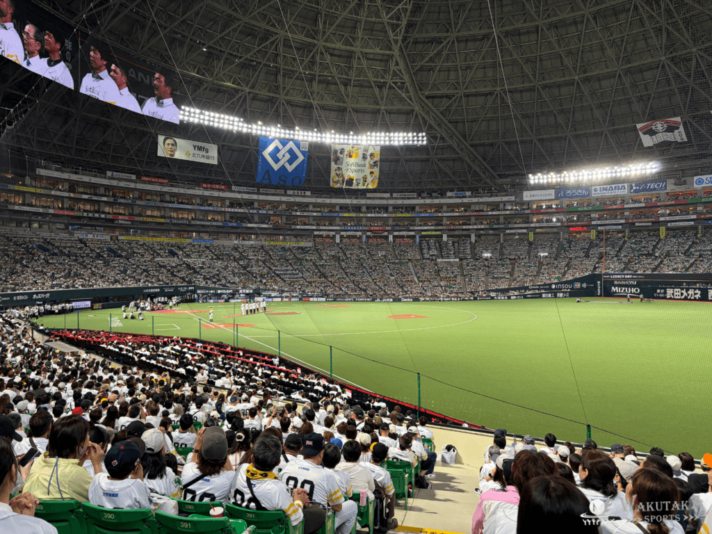 一塁・A指定席（前方）から見た風景（2026年撮影）