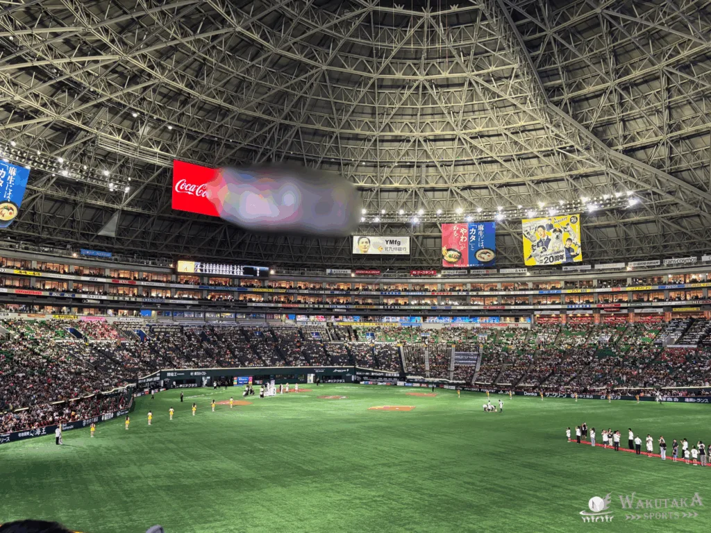 みずほPayPayドーム福岡の外野から見たグラウンド
