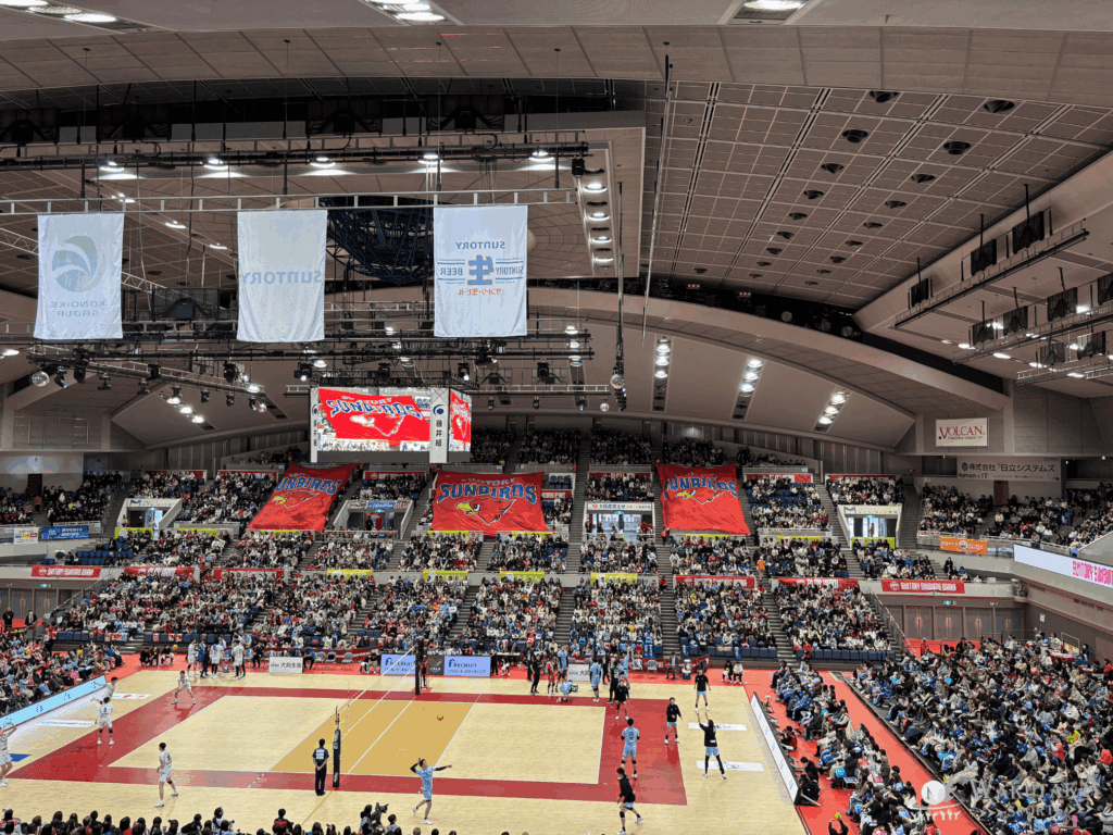 おおきにアリーナ舞洲からの座席の見え方（2階・センター席から）