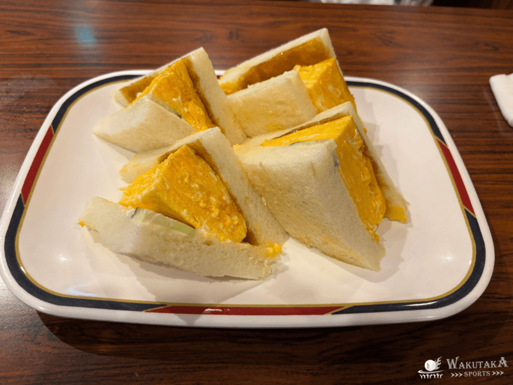 名古屋のコンパルで食べられるたまごサンド。モーニングにうってつけ