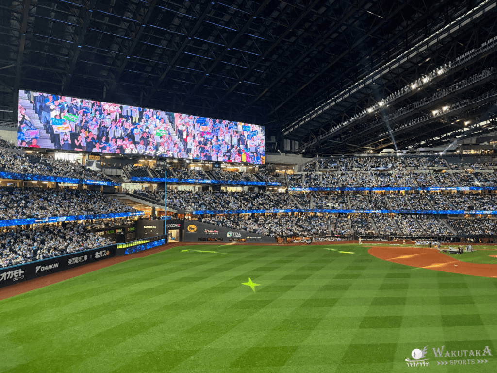 【2026年最新版】エスコンフィールドHOKKAIDO 座席ガイド|見え方・おすすめの席を写真付きで解説 48 エスコンフィールドHOKKAIDOでのMAIN LEVELのレフト外野席の見え方